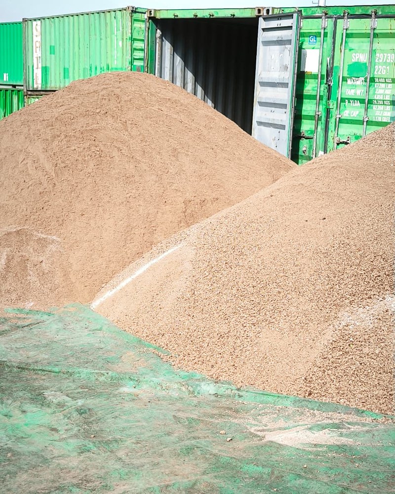 Double PKE Stockpile — Palm Kernel Expeller, East Kalimantan