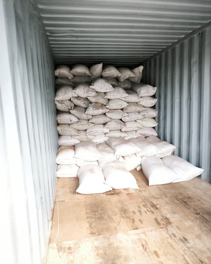 Stacking Bags in a Container — Palm Kernel Expeller, East Kalimantan