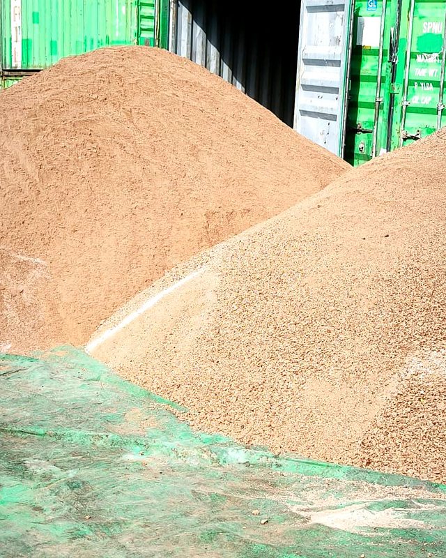 PKE Stock at the Loading Area — Palm Kernel Expeller, East Kalimantan